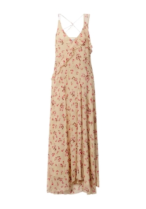 MARANT ÉTOILE Luxie floral-pattern midi dress - Neutrals