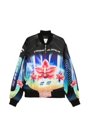 Casablanca floral-print bomber jacket - Black