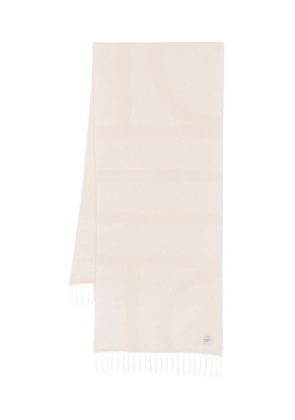 TOTEME monogram jacquard scarf - Neutrals
