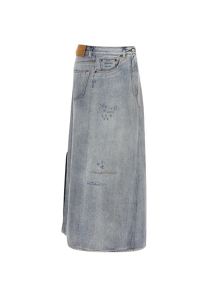 MM6 Maison Margiela asymmetric denim skirt - Blue