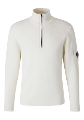 C.P. Company roll neck zip sweatshirt - White