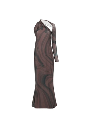 Atu Body Couture one-shoulder cutout maxi dress - Brown