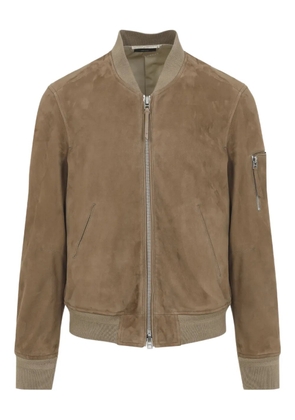 TOM FORD zip-up suede jacket - Brown