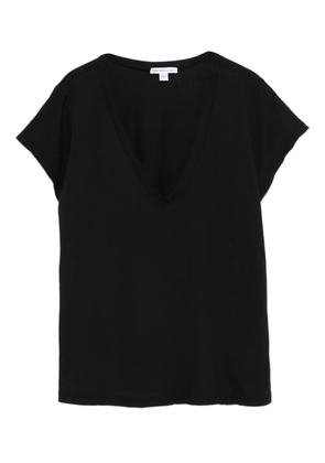 James Perse V-neck raw-edge T-shirt - Black