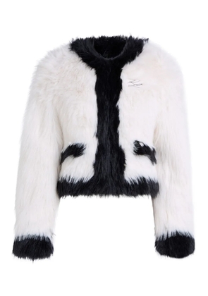 Karl Lagerfeld two-tone faux-fur jacket - White