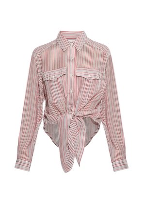 MARANT ÉTOILE striped pocket shirt - White