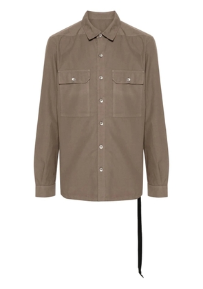 Rick Owens DRKSHDW organic cotton poplin shirt - Brown