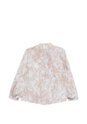 Forte Forte floral-detail long-sleeve shirt - Pink