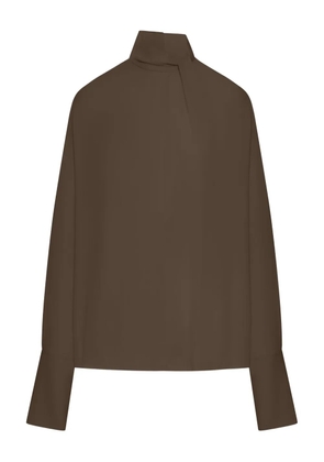 TOM FORD high-neck blouse - Brown