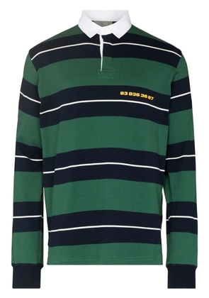 VTMNTS barcode-print striped polo shirt - Green