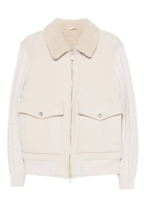 Eleventy cable-knit jacket - Neutrals
