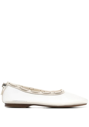 ALOHAS mesh ballet flats - White
