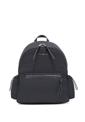Emporio Armani zipped drawstring-detail backpack - Black