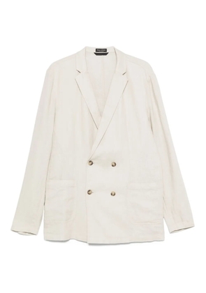 Marc O'Polo double-breasted linen blazer - Neutrals