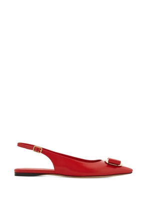Ferragamo bow slingback ballet flats - Red
