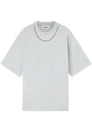 AMBUSH chain-embellished organic-cotton T-shirt - Blue