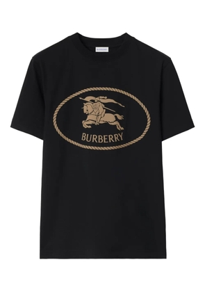 Burberry Knight-stamp cotton T-shirt - Black