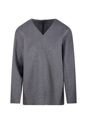 'S Max Mara V-neck wool blouse - Grey