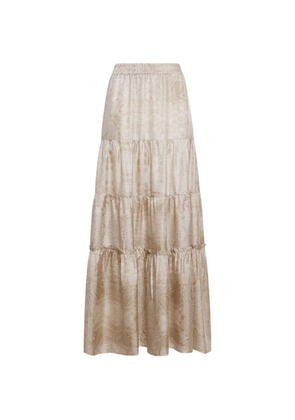 Pierre-Louis Mascia Aloe paisley jacquard maxi skirt - Neutrals