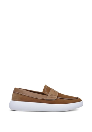 Brioni suede strap trainers - Brown