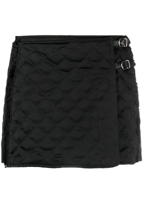 Durazzi Milano quilted wrap-style mini skirt - Black