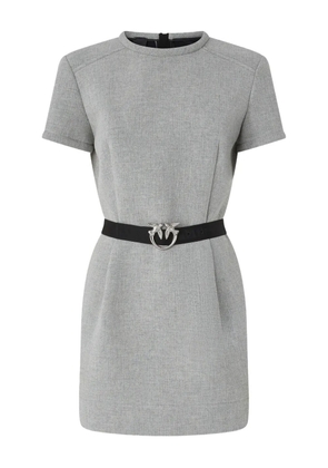 PINKO belted short-sleeve mini dress - Grey