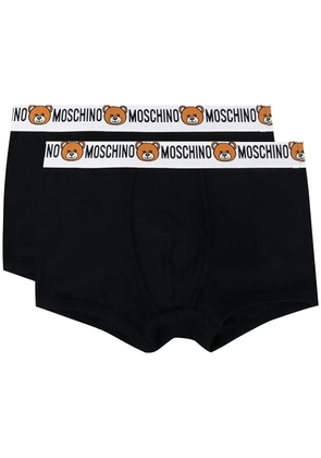 Moschino pack of 2 teddy logo boxers - Black