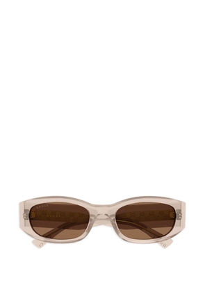 Gucci Eyewear geometric-frame sunglasses - Brown