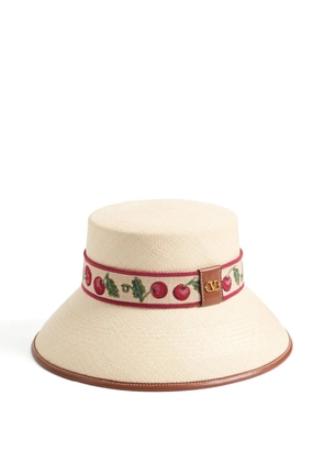 Valentino Garavani embroidered bucket hat - Neutrals