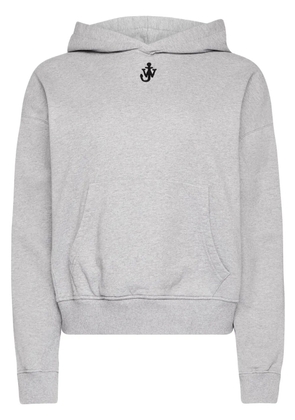 JW Anderson anchor-embroidered hoodie - Grey