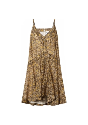 MARANT ÉTOILE Danielle ruffled floral mini dress - Brown