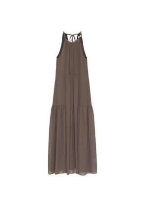 Peserico tiered maxi dress - Brown