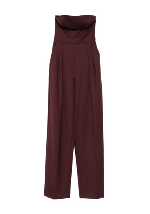 Elisabetta Franchi strapless pleated jumpsuit - Red