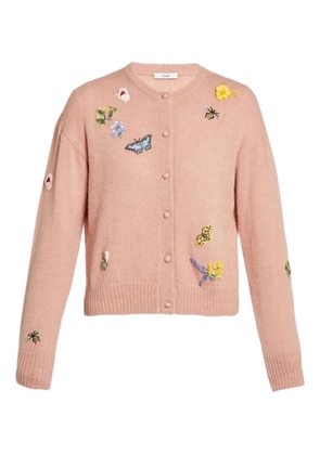 ERDEM embellished crew neck cardigan - Pink