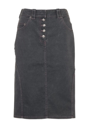 Christian Dior Pre-Owned 2003 denim midi skirt - Grey