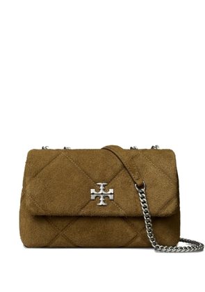 Tory Burch Kira quilted suede shoulder bag - Green