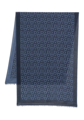 Ferragamo Gancini-pattern scarf - Blue
