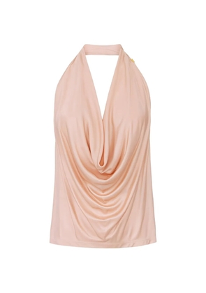 Elisabetta Franchi halter-neck drape top - Neutrals