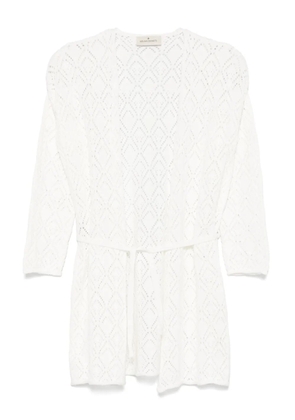 Bruno Manetti pointelle cardigan - White