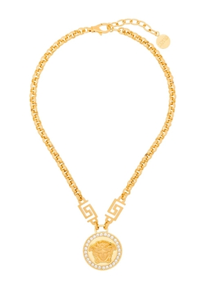 Versace La Medusa crystal necklace - Gold