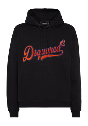 DSQUARED2 logo-patch hoodie - Black