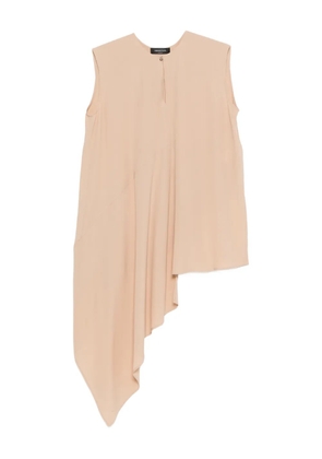 Fabiana Filippi asymmetric sleeveless blouse - Neutrals