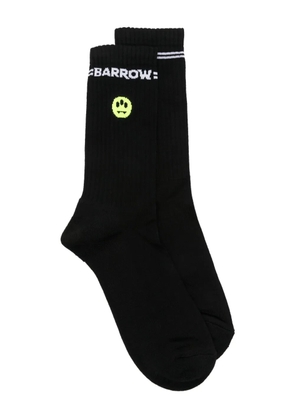BARROW stripe-detail socks - Black