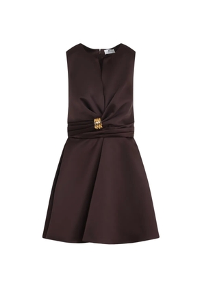 Elisabetta Franchi knotted appliquéd dress - Brown