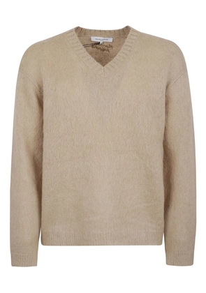 Maison Kitsuné v-neck wool sweater - Neutrals