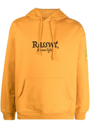 RASSVET logo-print drawstring hoodie - Yellow