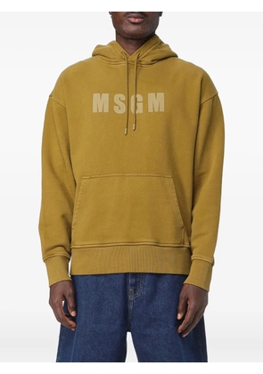 MSGM logo-print hoodie - Yellow