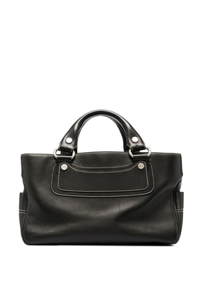 Celine Pre-Owned pre-owned contrast stitching tote bag - Black
