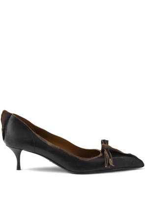 Prada 55mm Antiqued leather pumps - Black