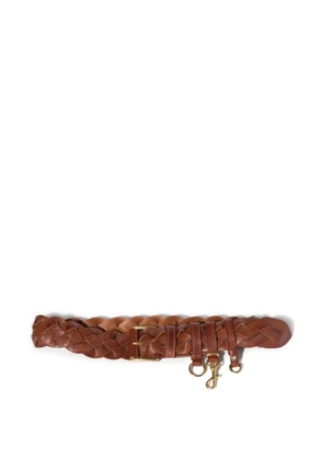 Miu Miu braided leather belt - Brown